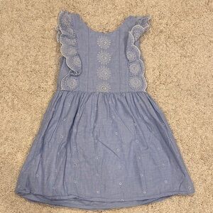 Gap Kids Blue Ruffle Sleeve Dress sz 6-7 small